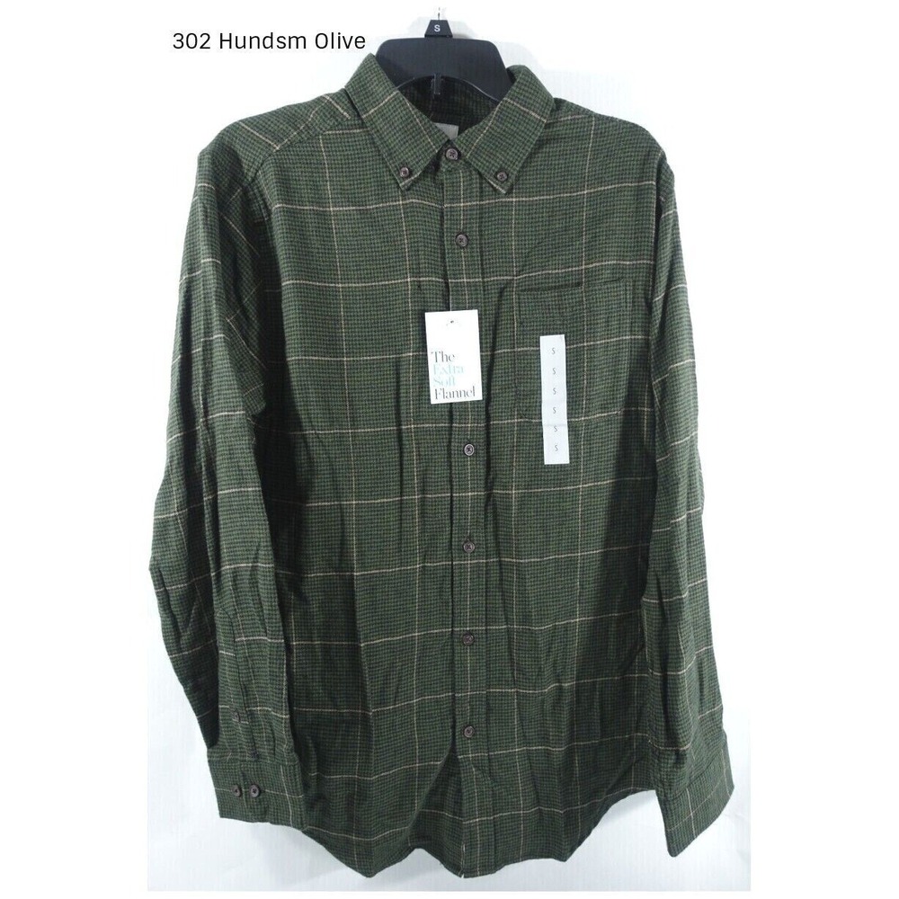 Croft and Barrow Flannel Shirt Men Small Button Down Chest Pocket Super Soft 302